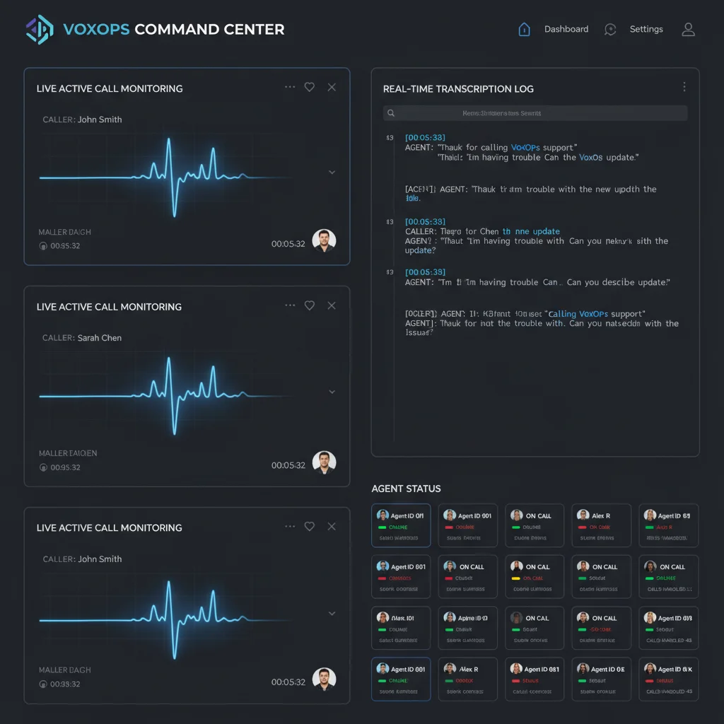 VoxOps — Real-Time Voice Intelligence & Agent Assistance Platform